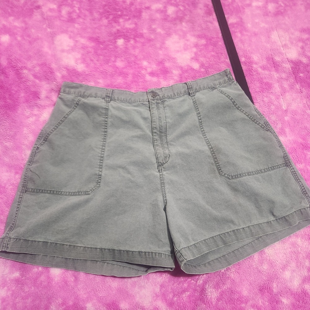 Men's Pacific Beach Gray Cargo Shorts Elastic Waist Size XL Casual Beachwear‎